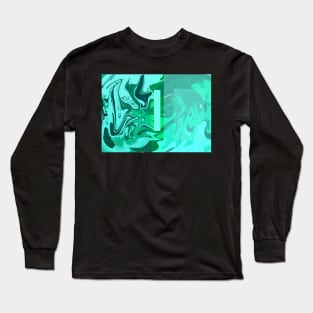 Green Swirly Long Sleeve T-Shirt